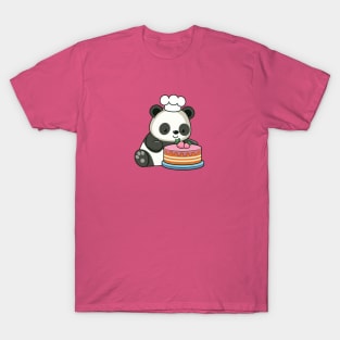 Panda with strawberry cake T-Shirt